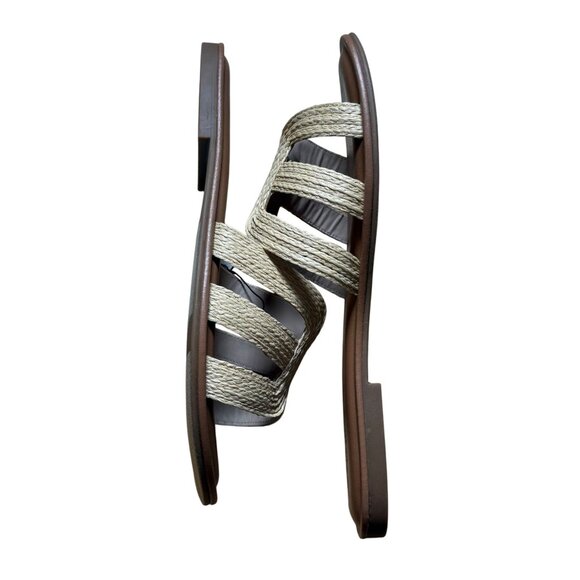 The Drop Women's Monika Flat H-Band Slide Sandal Natural Raffia Size 13 New - Picture 7 of 11